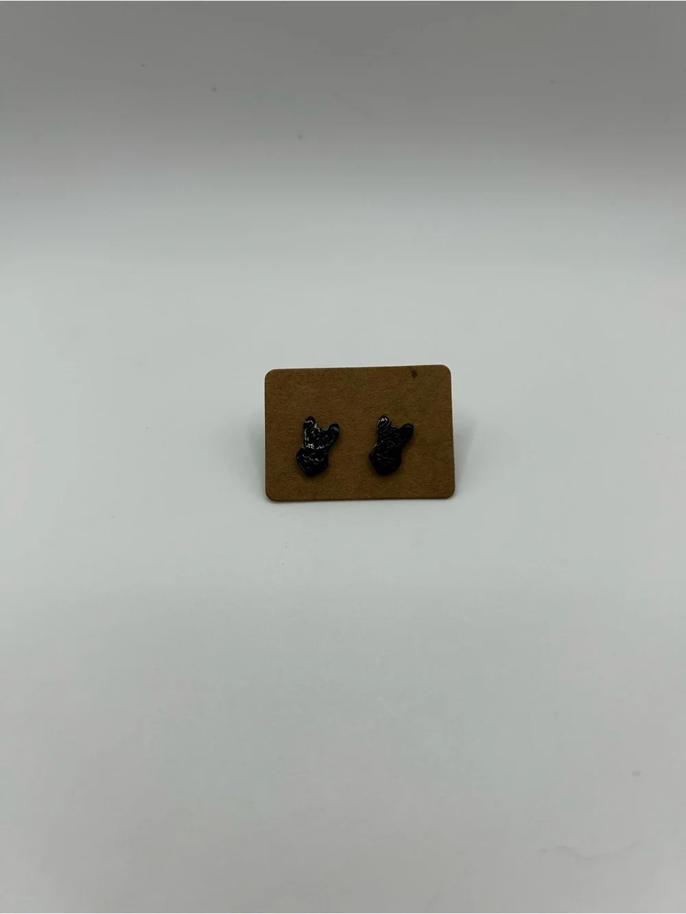 Black French Bulldog Stud Earrings for Pet Lovers